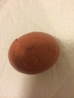 I thought something was wrong with this egg because I couldn't crack it. And I am not a bad egg cracker. 